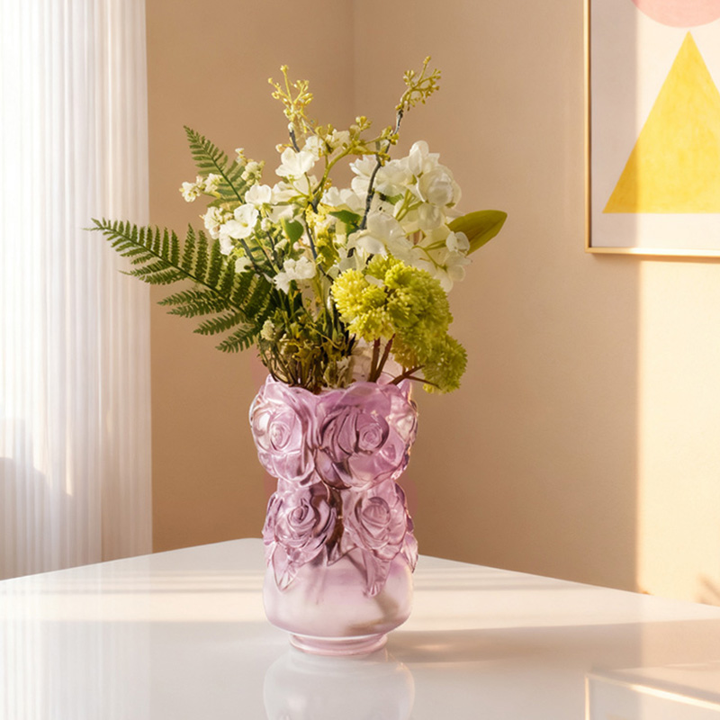 분실 왁스 주조 공정 유리 홈 장식 크리스탈 유리 꽃병