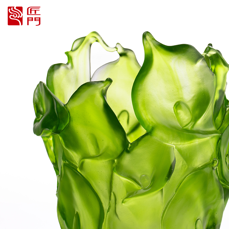 거실 용 왁스 성형 유리 꽃병 꽃꽂이 크리스탈 유리 예술적 보존 꽃 홀더 홈 식탁 장식 장식 칼라 백합 꽃병