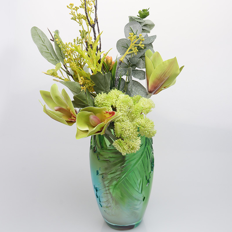 유리 꽃병 거실 꽃꽂이 크리스탈 유리 예술적 꽃병 홈 장식 식탁 장식