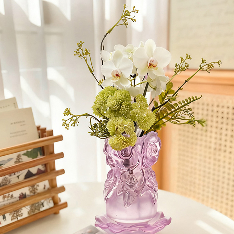 분실 왁스 주조 공정 유리 홈 장식 크리스탈 유리 꽃병