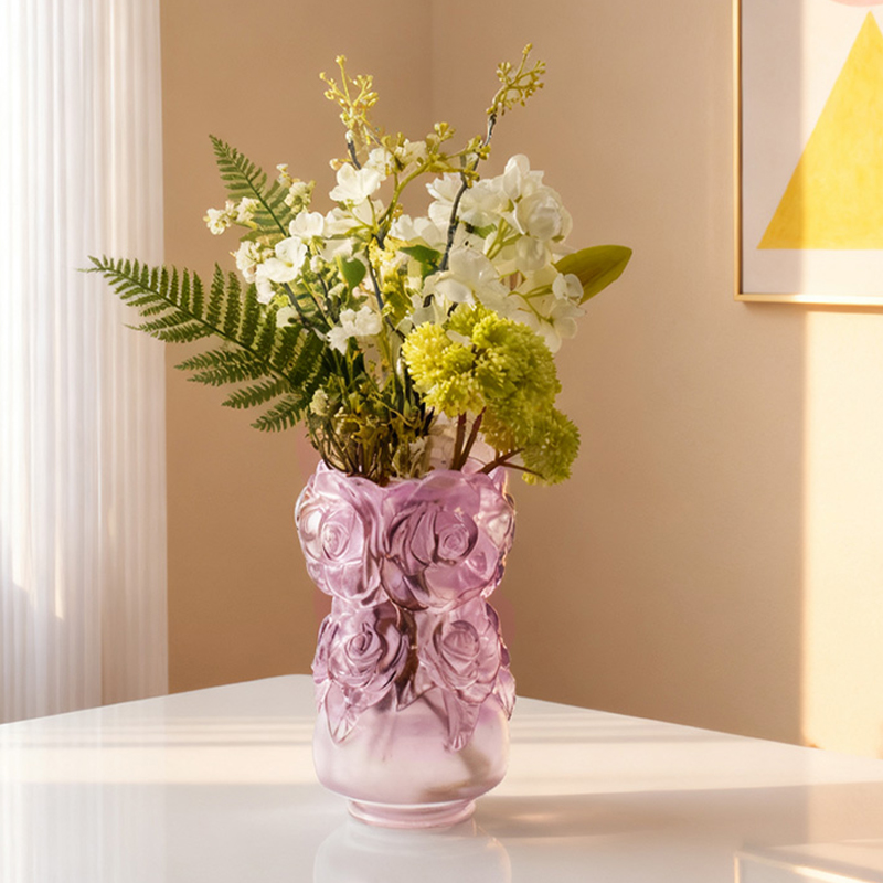 분실 왁스 주조 공정 유리 홈 장식 크리스탈 유리 꽃병