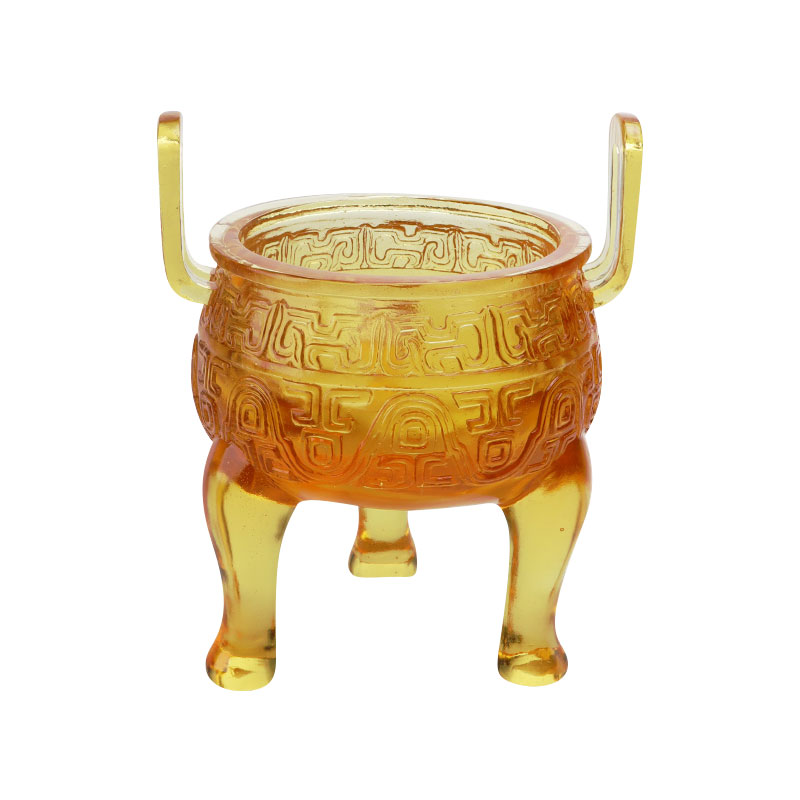 황금색 유약 삼각대 장식품