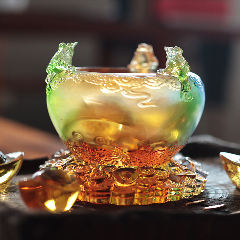 크리스탈 풍요의 뿔 유리 보물 그릇