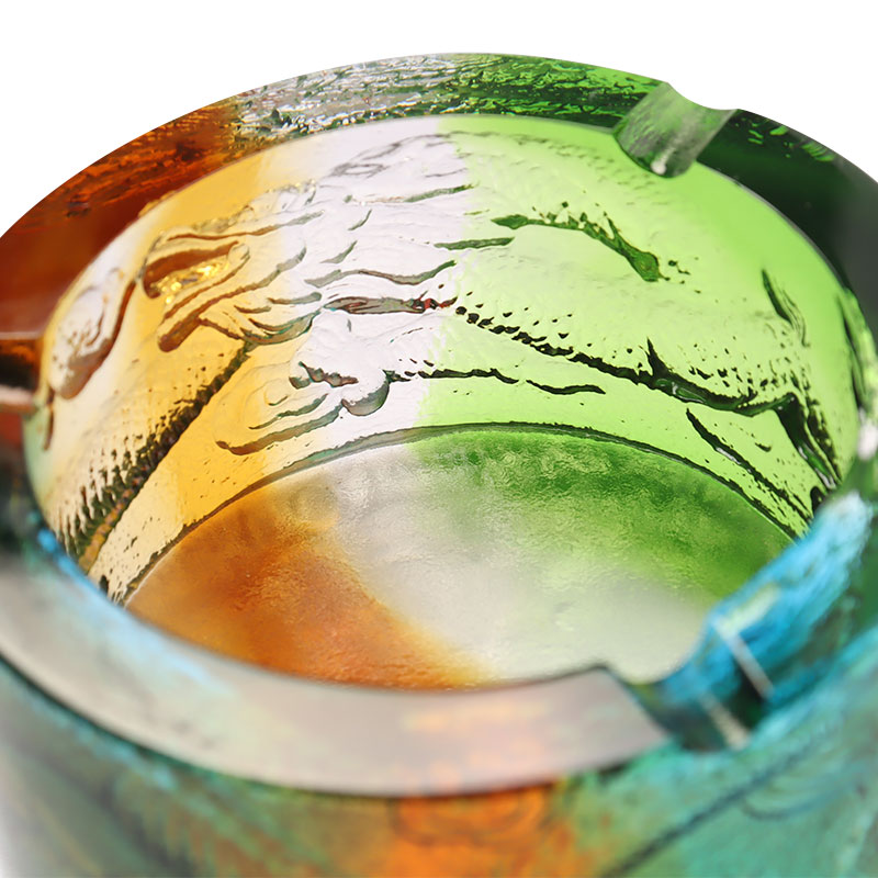 용문양 유리재떨이