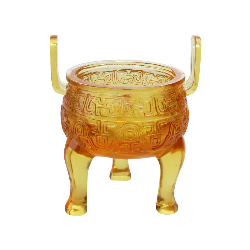 황금색 유약 삼각대 장식품