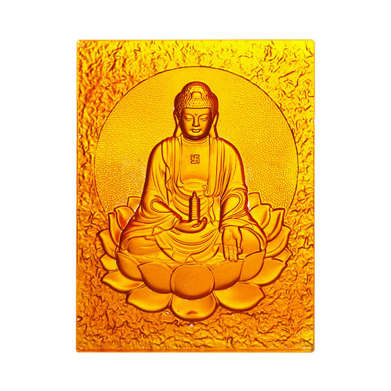 한의사 불상 황금 크리스탈 유리 벽돌