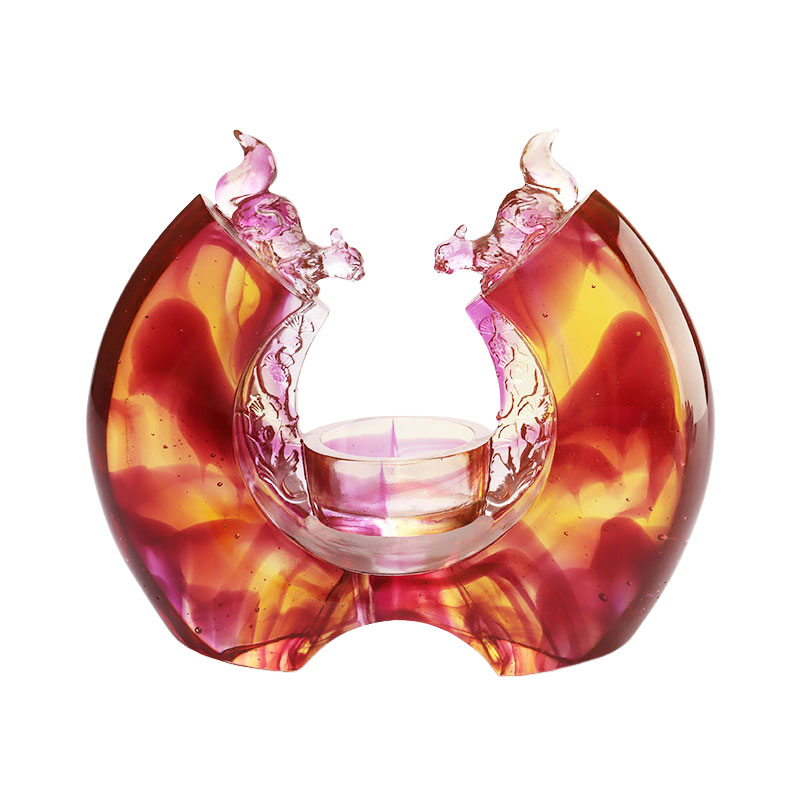 보라색 유약 촛대