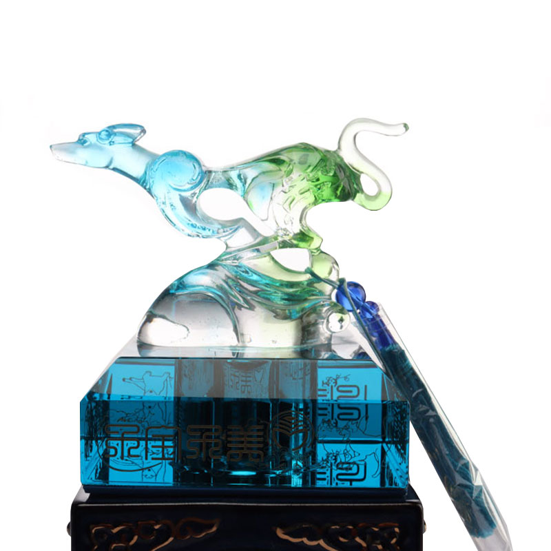 푸른 사슴 병 뚜껑 장식 장식품 유리 와인 병 도구