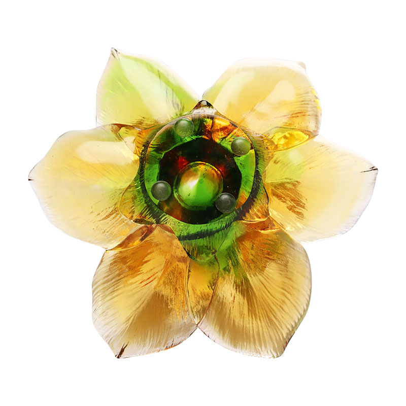 유리 꽃잎 모양의 캔들 홀더