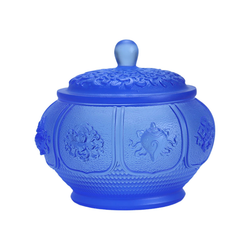 팔보 연꽃 시리즈 불단 수정 유리 공양 세트