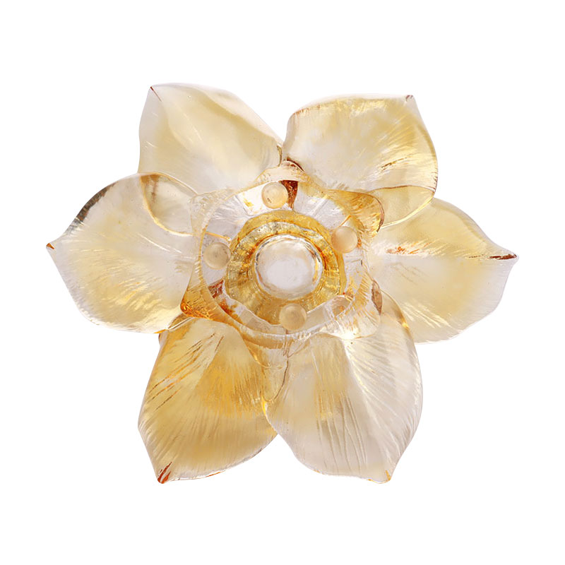 유리 꽃잎 모양의 캔들 홀더