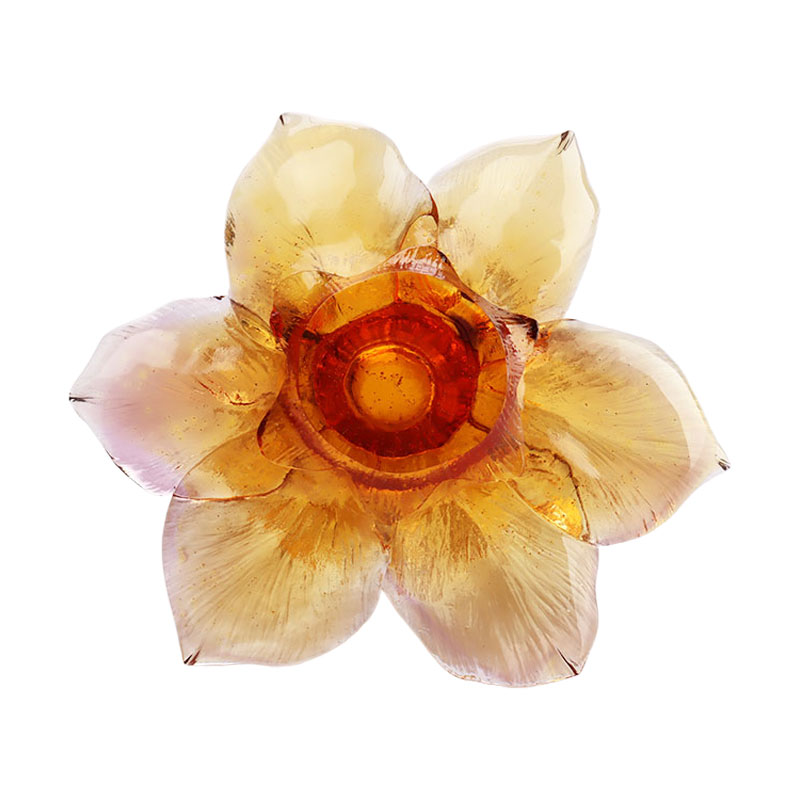 유리 꽃잎 모양의 캔들 홀더