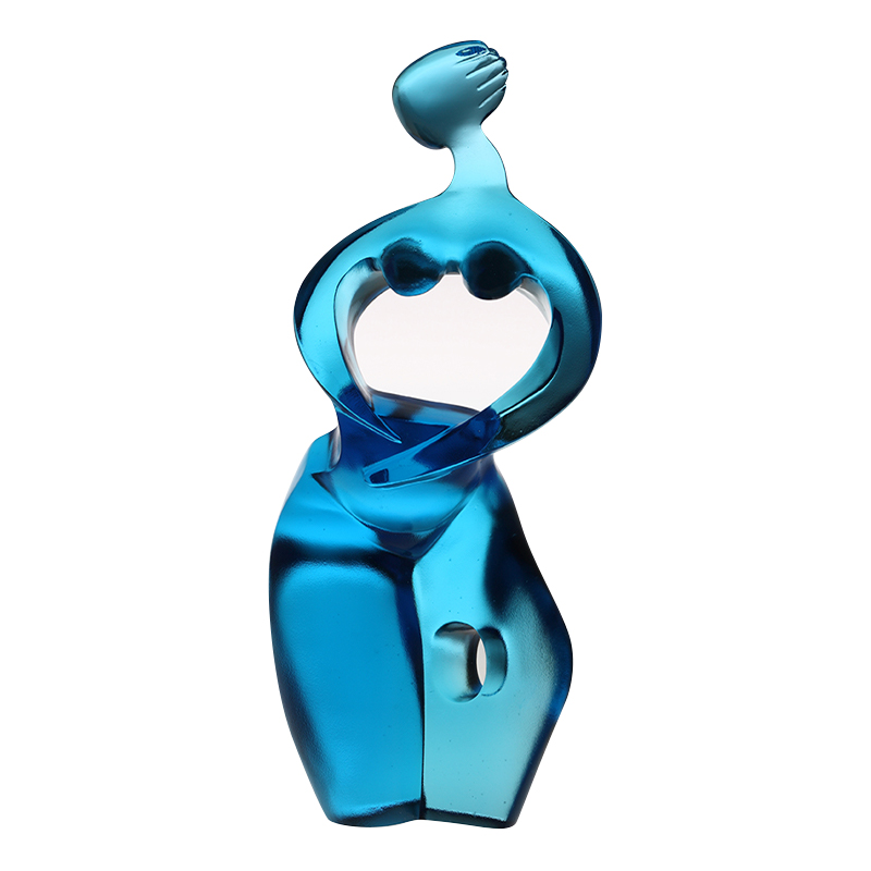 순수한 파란색 아르테미스 예술 조각상 장식품