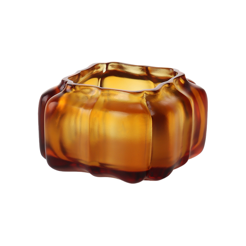 보라색 크리스탈 유리 호박 모양의 물 주전자