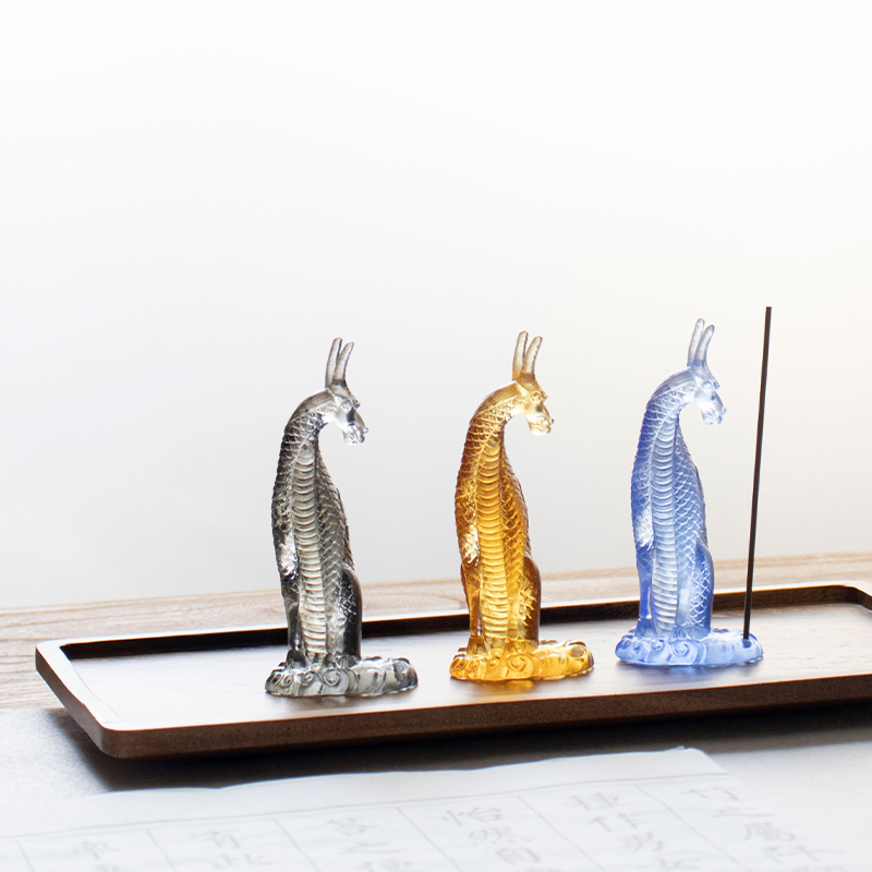 유리 기린 향 홀더