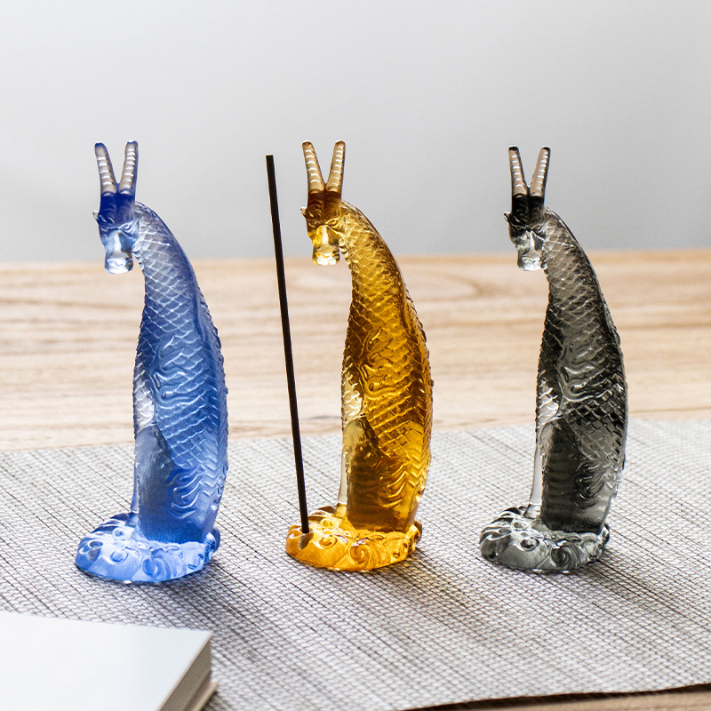 유리 기린 향 홀더