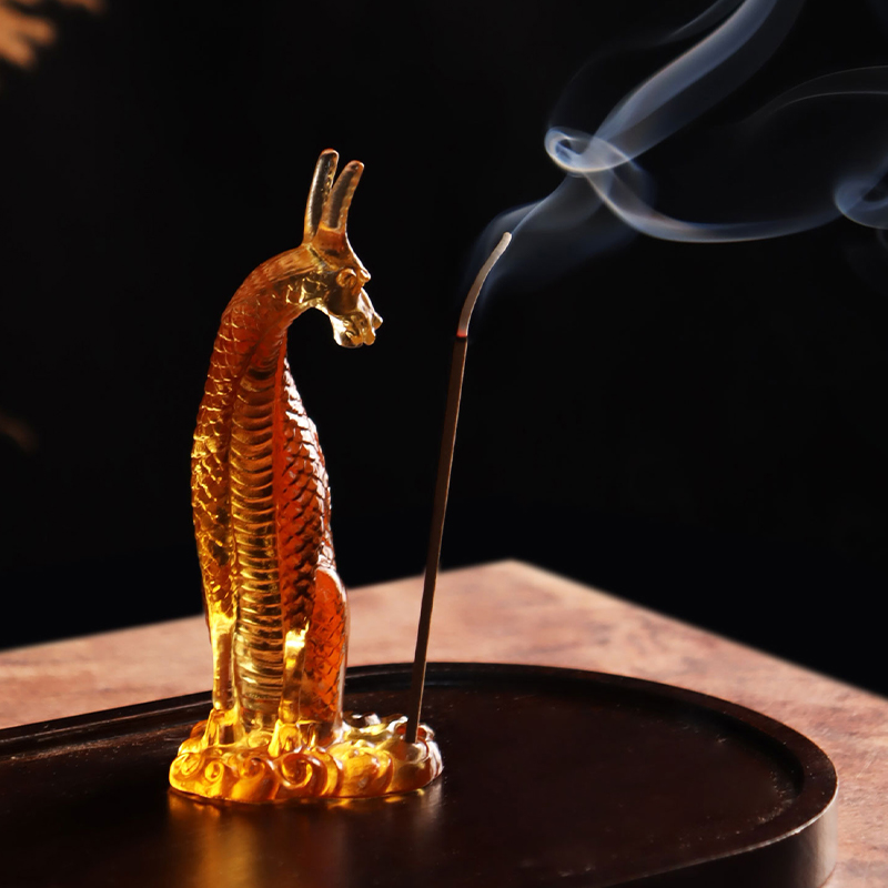유리 기린 향 홀더
