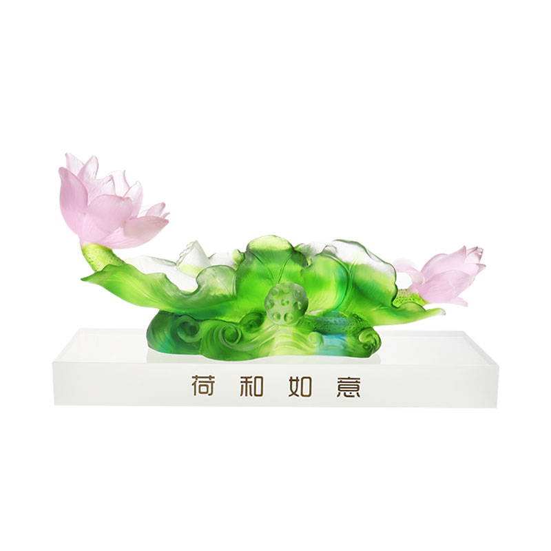 로터스 시리즈 복도 장식 크리스탈 유리 꽃병 세트