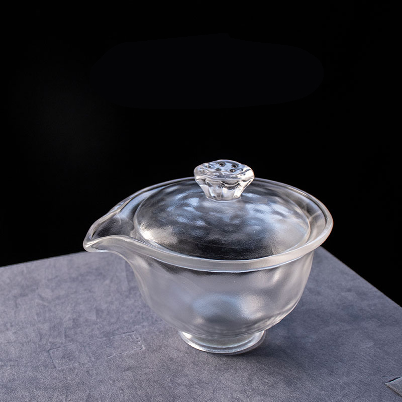 찻주전자, 찻잔이 포함된 투명 유리 차 세트