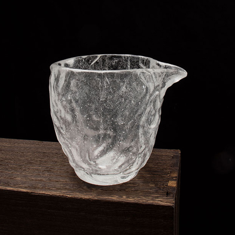 홈 오피스 회의 사용을 위한 버블 패턴 투명 유리 티컵 세트