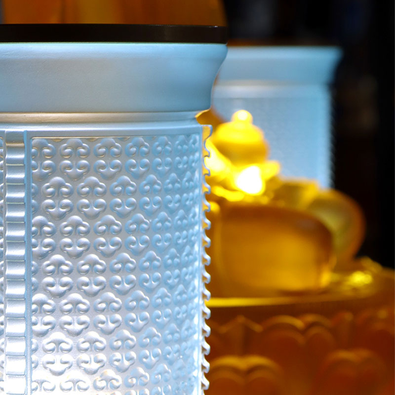 라이트 블루 루이 시리즈 유리 불단 공양 세트