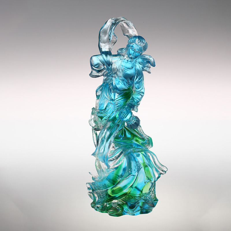 구름하늘 히비스커스 유리 피규어 장식품