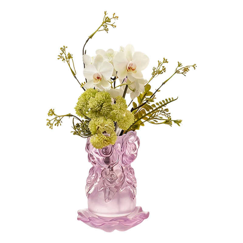 분실 왁스 주조 공정 유리 홈 장식 크리스탈 유리 꽃병 
